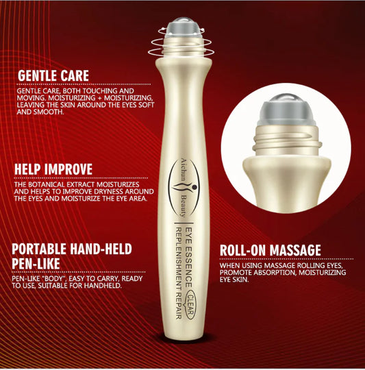 Aichun cooling eye roller applicator for reducing puffiness and dark circles