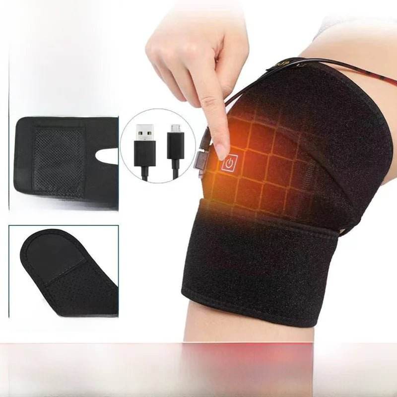 Smart USB Heated Knee Pads - Therapeutic Warmth For Cold Weather And Muscle Relief - HobbiesNHacks