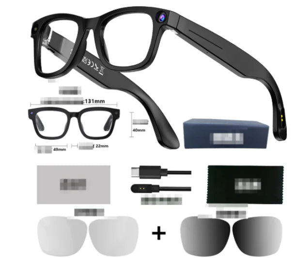 Side view of the AI Smart Glasses showing the touch control area