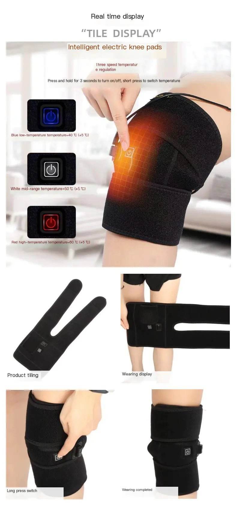 Smart USB Heated Knee Pads - Therapeutic Warmth For Cold Weather And Muscle Relief - HobbiesNHacks