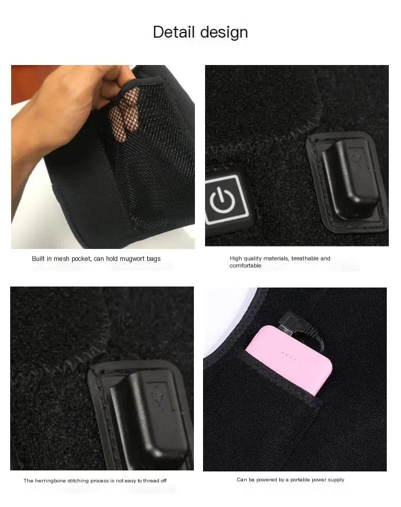 Smart USB Heated Knee Pads - Therapeutic Warmth For Cold Weather And Muscle Relief - HobbiesNHacks