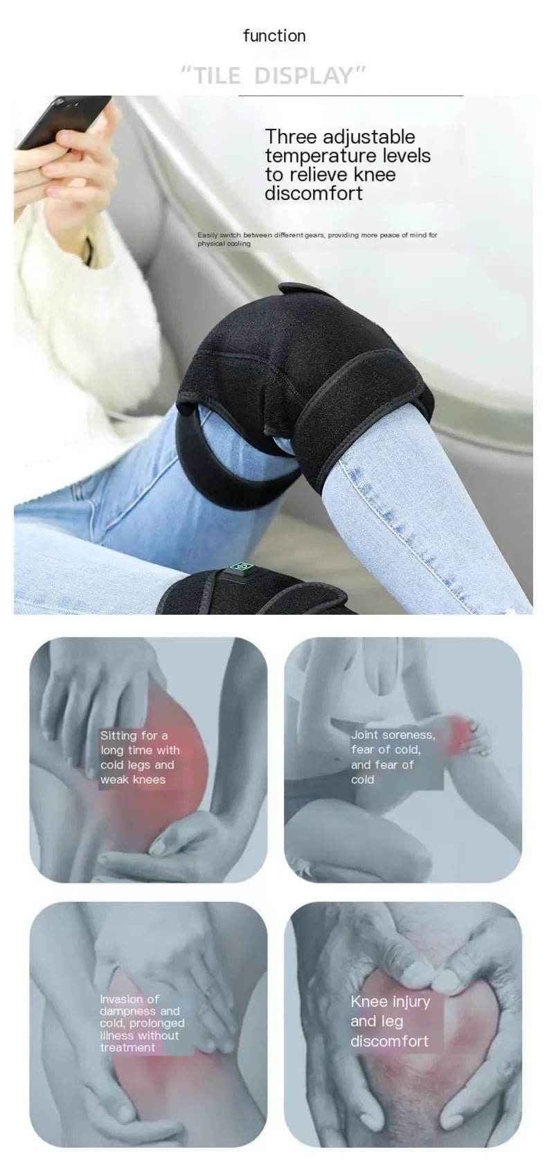 Smart USB Heated Knee Pads - Therapeutic Warmth For Cold Weather And Muscle Relief - HobbiesNHacks