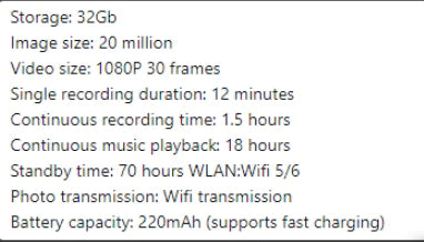 AI Smart Glasses displaying a translation on the lens