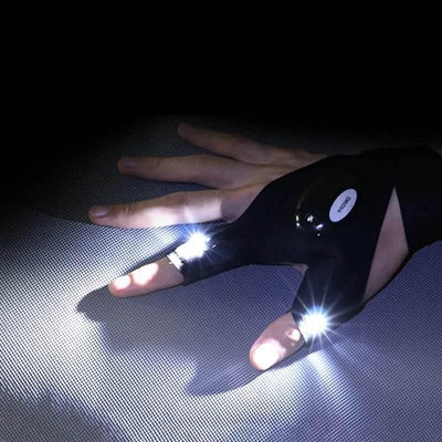 Hands-Free LED Light Work Gloves for DIY, Fishing & Mechanics