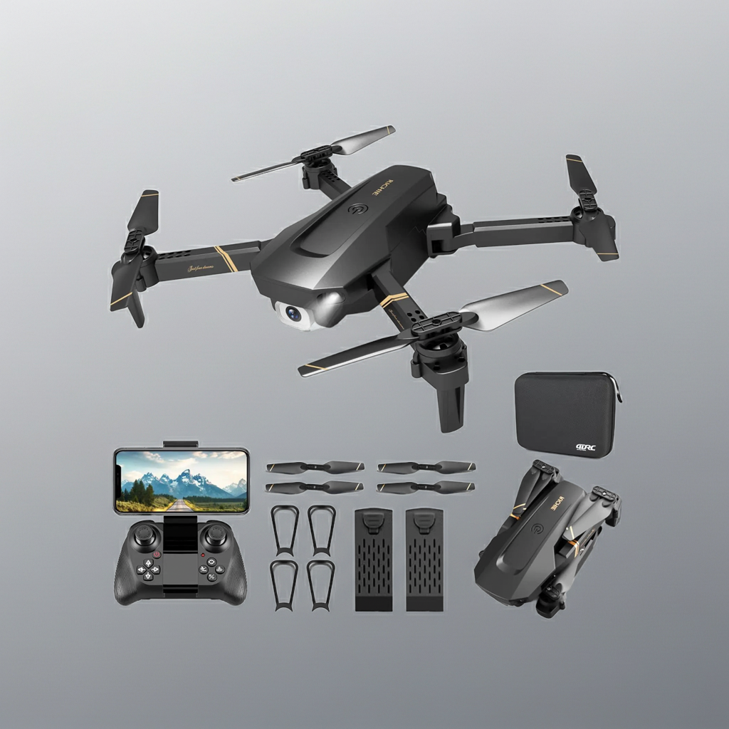 4DRC V4 Compact Folding Drone - 1080P Camera, Dual Batteries