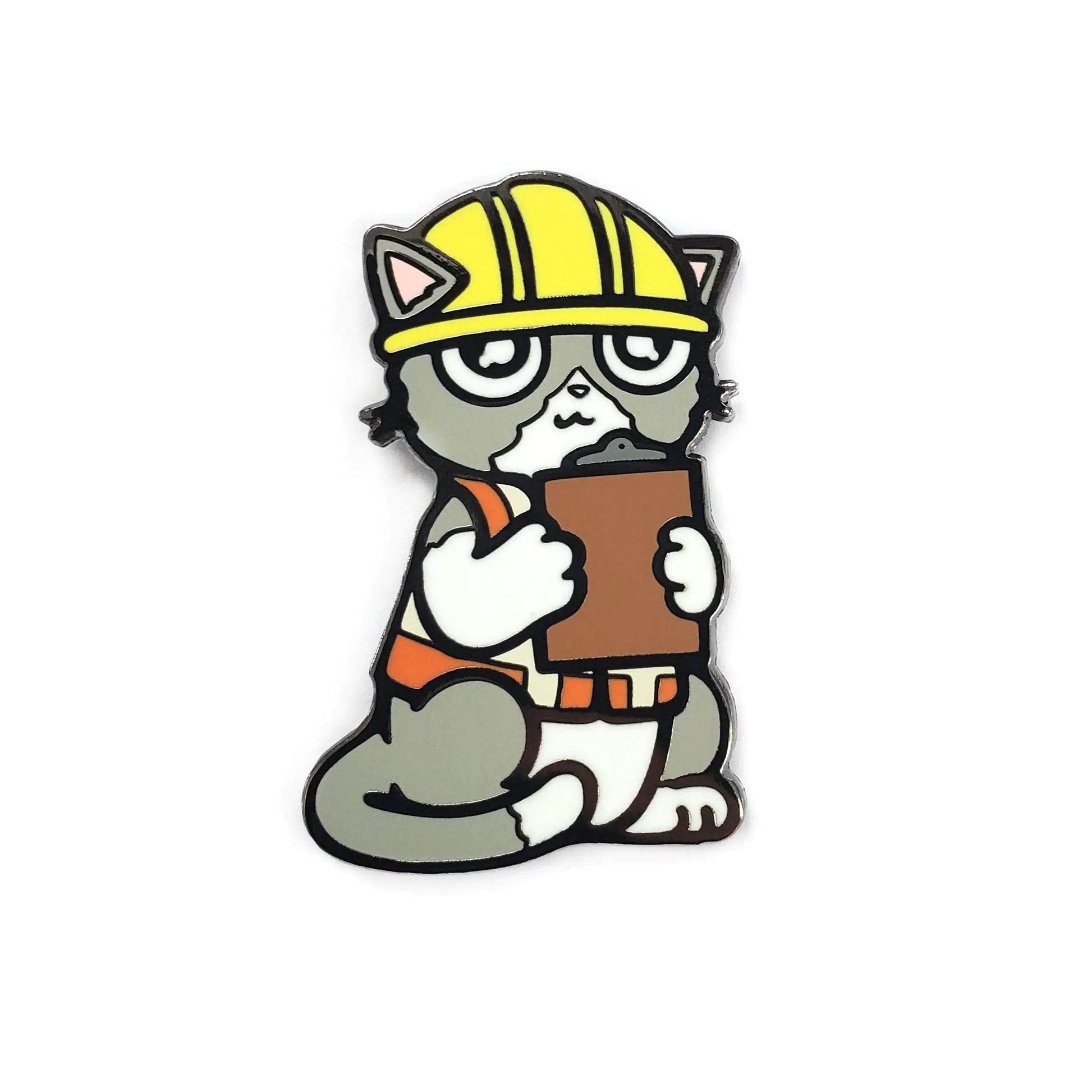 Professional Builder Cat Enamel Pin - HobbiesNHacks