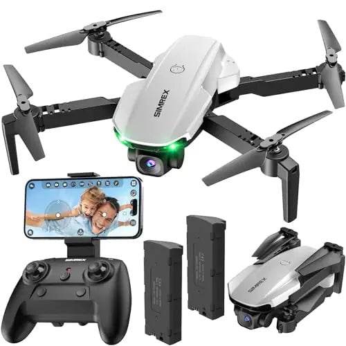 SIMREX Foldable RC Drone - 1080P HD Camera For Beginners And Adults Quadcopter With Easy Stabilization - HobbiesNHacks